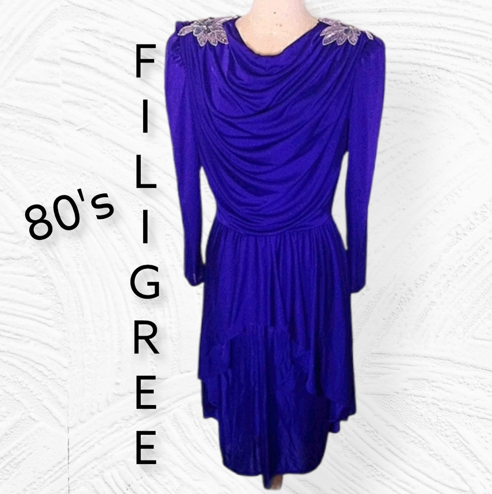 FILIGREE 80's COCKTAIL DRESS SZ 10